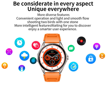 Ceas SmartWatch Delta Pro idealSTORE, Ecran Tactil AMOLED 1,43', Android/IOS, Difuzor, Apel Bluetooth, Alarma, Vreme, Asistent vocal, Fitness Tracker, Functie Feminina, Monitorizare ritm cardiac, Tensiune Arteriala, Oximetru SpO2, Multi Sport, Orange