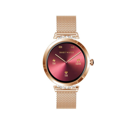Ceas SmartWatch Lady's Diamond idealStore, Dimensiune Ecran 1.9, Rezistent la Apa, Bluetooth, Monitor Ritm Cardiac, Oxigen din Sange, Momento Apel/Mesaje, Multi Sport, Compatibil iOS si Android, Rose