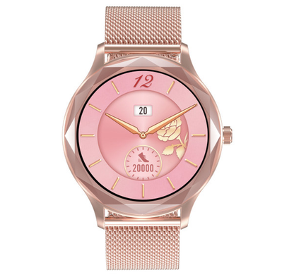 Ceas Smartwatch Diamond Suprem Collection IdealStore, Ecran 1.09 inch, Afisare Apeluri si Mesaje, Bluetooth, Monitorizare Ritm Cardiac si Somn, Multi-Sport, Rezistent la Apa IP67, Alarma, Android-IOS, Long Battery, Gold Metal Edition