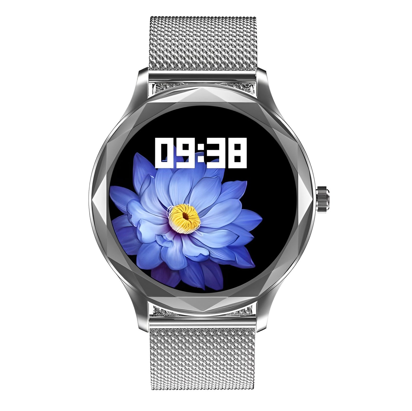Ceas Smartwatch Diamond Suprem Collection IdealStore, Ecran 1.09 inch, Afisare Apeluri si Mesaje, Bluetooth, Monitorizare Ritm Cardiac si Somn, Multi-Sport, Rezistent la Apa IP67, Alarma, Android-IOS, Long Battery, Silver Metal Edition