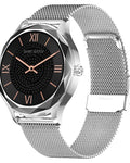 Ceas Smartwatch Diamond Suprem Collection IdealStore, Ecran 1.09 inch, Afisare Apeluri si Mesaje, Bluetooth, Monitorizare Ritm Cardiac si Somn, Multi-Sport, Rezistent la Apa IP67, Alarma, Android-IOS, Long Battery, Silver Metal Edition
