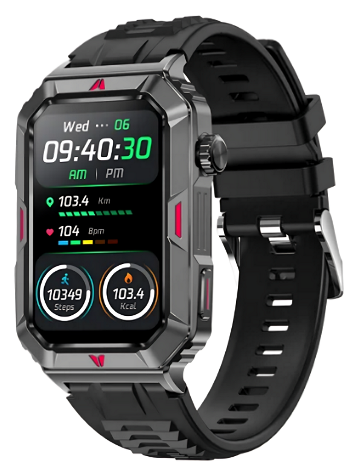 Ceas SmartWatch Dinamic Evolution idealSTORE, Ecran LCD color 1,57 inch, Monitorizare Ritm Cardiac, Tensiune Arteriala, Multi Sport, Vreme, Fitness Tracker, Functie Feminina, Life Waterproof, Notificari, Apel Bluetooth, Android/IOS, Control Muzical