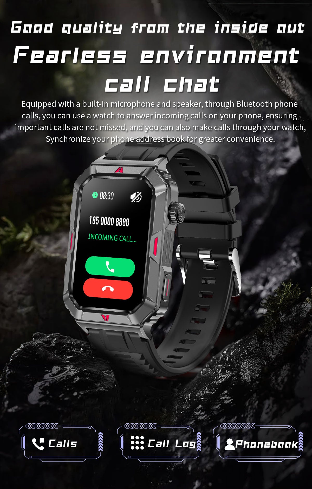 Ceas SmartWatch Dinamic Evolution idealSTORE, Ecran LCD color 1,57 inch, Monitorizare Ritm Cardiac, Tensiune Arteriala, Multi Sport, Vreme, Fitness Tracker, Functie Feminina, Life Waterproof, Notificari, Apel Bluetooth, Android/IOS, Control Muzical