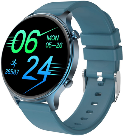 Smartwatch idealStore ActivSport, Ecran HD Curbat, 24 Moduri Sport, Monitorizarea Sanatatii, Pedometru, Notificari, Impermeabil, Albastru