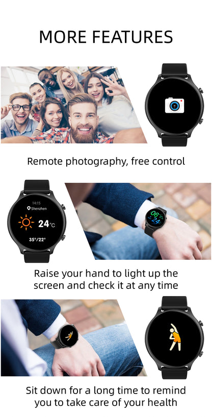 Smartwatch idealStore ActivSport, Ecran HD Curbat, Moduri Sport, Functii de Monitorizare a Sanatatii, Bratara Silicon, Negru