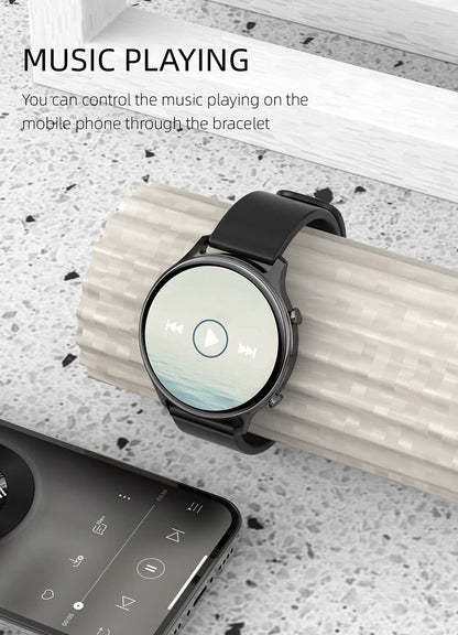 Smartwatch idealStore ActivSport, Ecran HD Curbat, Moduri Sport, Functii de Monitorizare a Sanatatii, Bratara Silicon, Negru