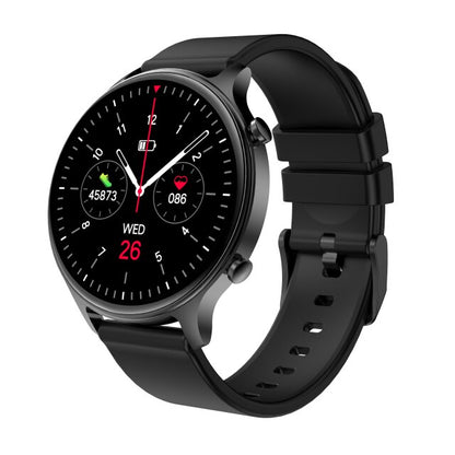 Smartwatch idealStore ActivSport, Ecran HD Curbat, Moduri Sport, Functii de Monitorizare a Sanatatii, Bratara Silicon, Negru