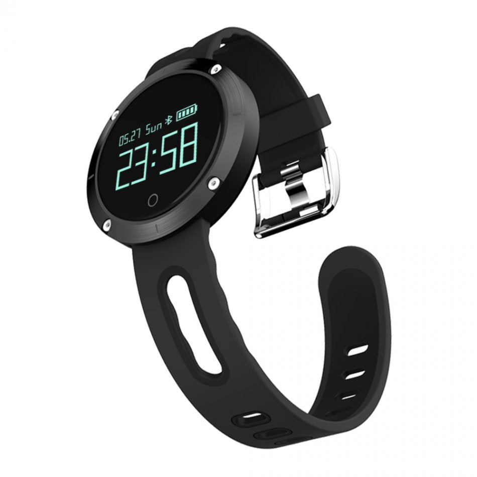 Ceas Smartwatch si Bratara Fitness Marvel, model elegant, Tensiometru, Puls, Monitor Somn, Notificari apeluri, mesaje, facebook, wechat, QQ, culoare Negru
