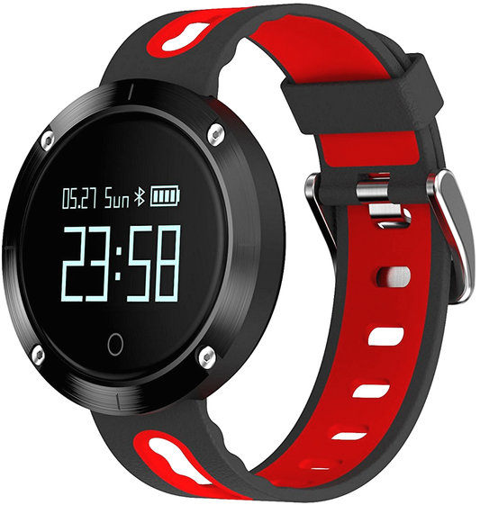 Ceas Smartwatch si Bratara Fitness Marvel, model elegant, Tensiometru, Puls, Monitor Somn, Notificari apeluri, mesaje, facebook, wechat, QQ, culoare Rosu