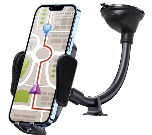 Suport auto pentru telefon ideal STORE Drive Safe, sistem fixare parbriz, rotire 360, posibilitate folosire multipla, functie antialunecare telefon