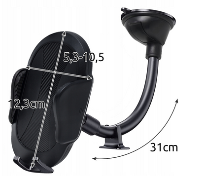 Suport auto pentru telefon ideal STORE Drive Safe, sistem fixare parbriz, rotire 360, posibilitate folosire multipla, functie antialunecare telefon