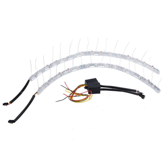 Set Banda LED-DRL gama premium cu semnalizare dinamica, contine 16 module luminoase, lungime 50 cm