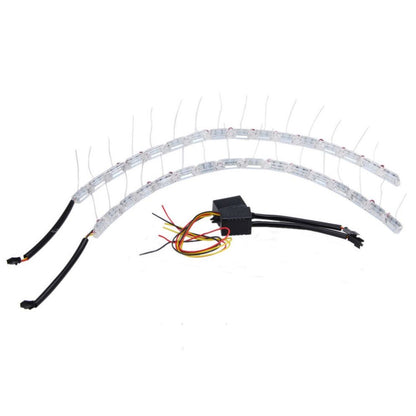 Set Banda LED-DRL gama premium cu semnalizare dinamica, contine 16 module luminoase, lungime 50 cm