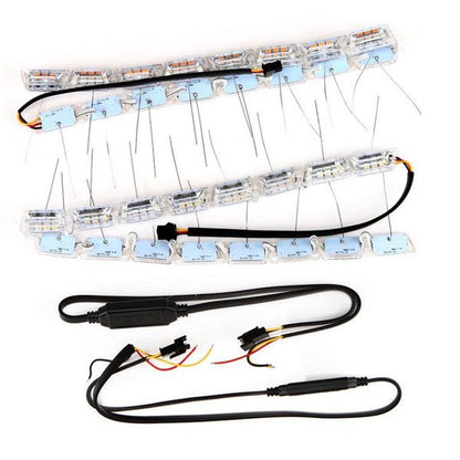 Set Banda LED-DRL gama premium cu semnalizare dinamica, contine 16 module luminoase, lungime 50 cm