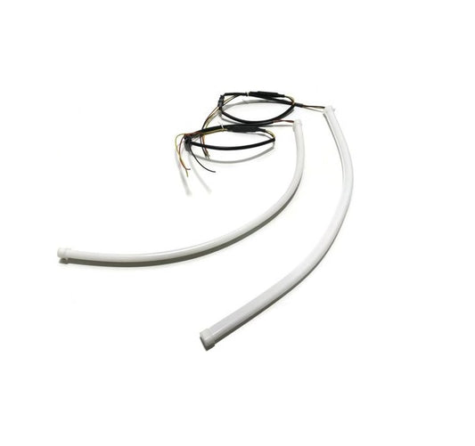 Set Banda flexibila LED DRL lumina alba 60cm BO60W, material rezistent, montaj in far