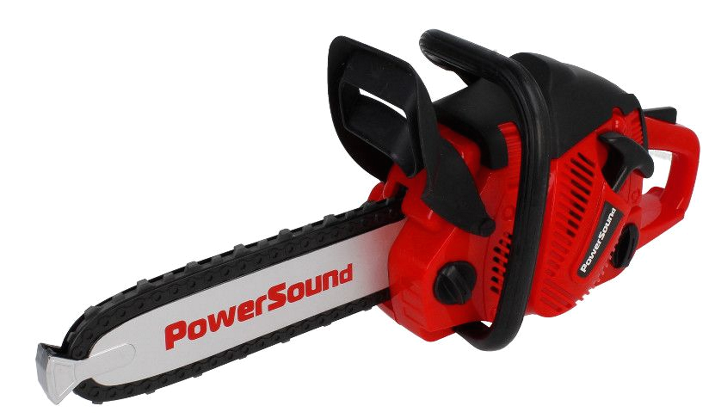 Drujba de Jucarie idealSTORE, Dimensiuni 37 x 10 x 15 cm, Dezvolta creativitatea prin jocul de rol, Sunete realiste, Creaza o activitate unica, Functionalitate pe baterii, Negru-Rosu