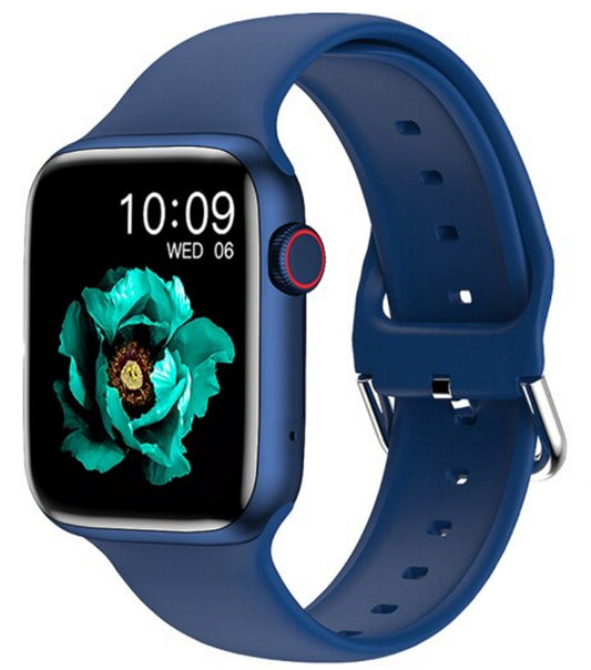 Smartwatch idealStore I Watch S6, Ecran Complet Tactil, Ecran Curbat 2.5D, Functie de Apel, Difuzor si Microfon incorporat, Functie Multi-Sport, Senzor ritm Cardiac, Pedometru, Monitor de Somn, Culoare Albastru