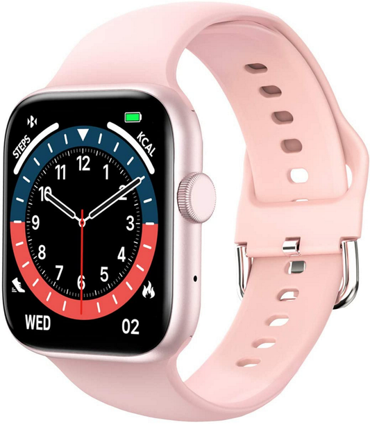 Smartwatch idealStore I Watch S6, Ecran Complet Tactil, Ecran Curbat 2.5D, Functie de Apel, Difuzor si Microfon incorporat, Functie Multi-Sport, Senzor ritm Cardiac, Pedometru, Monitor de Somn, Culoare Roz