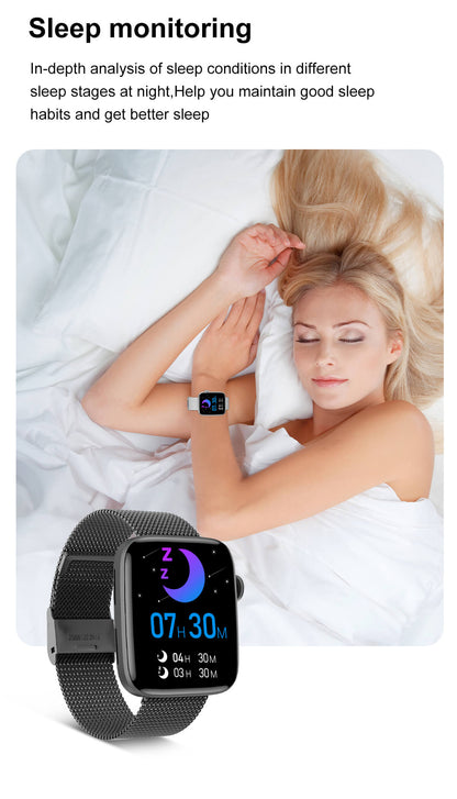 Smartwatch idealStore SportApple, Echipat cu Difuzor si Microfon, Efectuare Apeluri, Traseu GPS, mod multiSport, Senzor Ritm Cardiac, Tensiune, Nivel Oxigen, Ecran Curbat, Curea Metalica Neagra