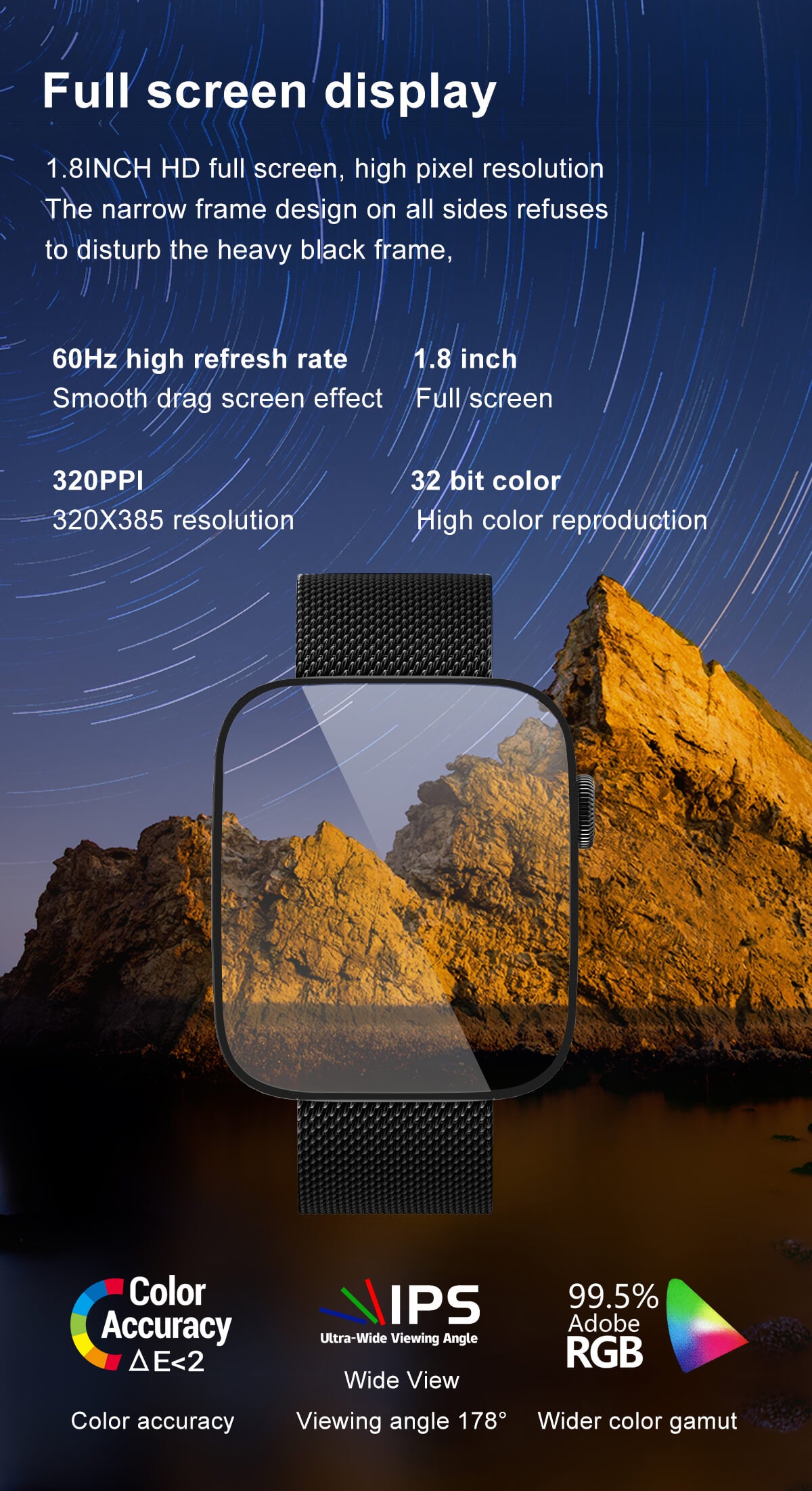 Smartwatch idealStore SportApple, Echipat cu Difuzor si Microfon, Efectuare Apeluri, Traseu GPS, mod multiSport, Senzor Ritm Cardiac, Tensiune, Nivel Oxigen, Ecran Curbat, Curea Metalica Neagra