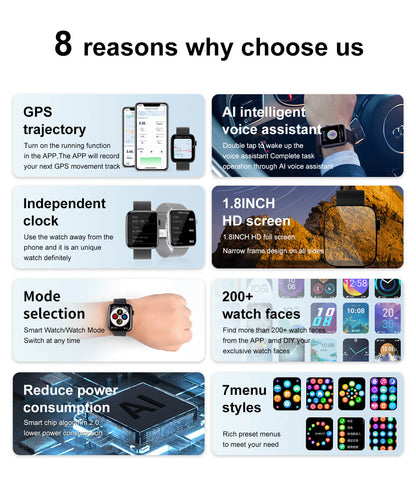 Smartwatch idealStore SportApple, Echipat cu Difuzor si Microfon, Efectuare Apeluri, Traseu GPS, mod multiSport, Senzor Ritm Cardiac, Tensiune, Nivel Oxigen, Ecran Curbat, Curea Metalica Silver