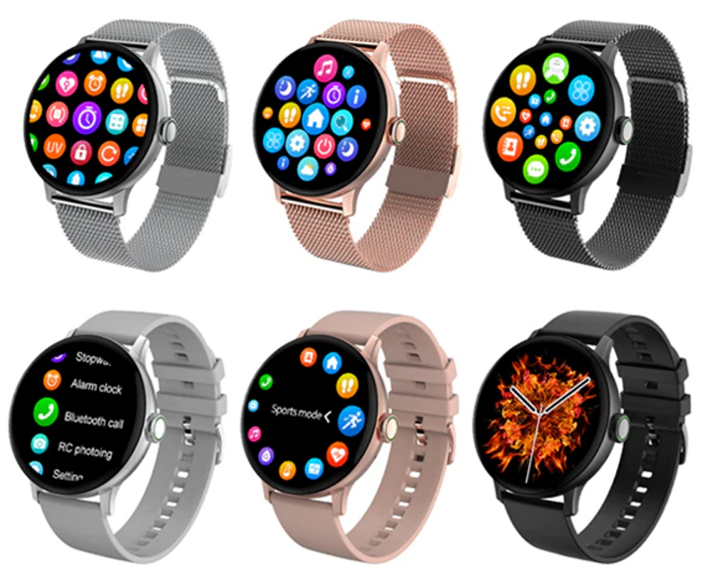 Ceas SmartWatch idealSTORE, eXtremePRO Collection, Ecran 1,3 inch 3D High-Definition Full Touch, Android/IOS, Monitorizare ritm cardiac, Somn, Perioada Menstruala, Calorii arse, IP68, Notificari Apeluri, Mesaje, WhatsAPP, Culoare Gold Metalic