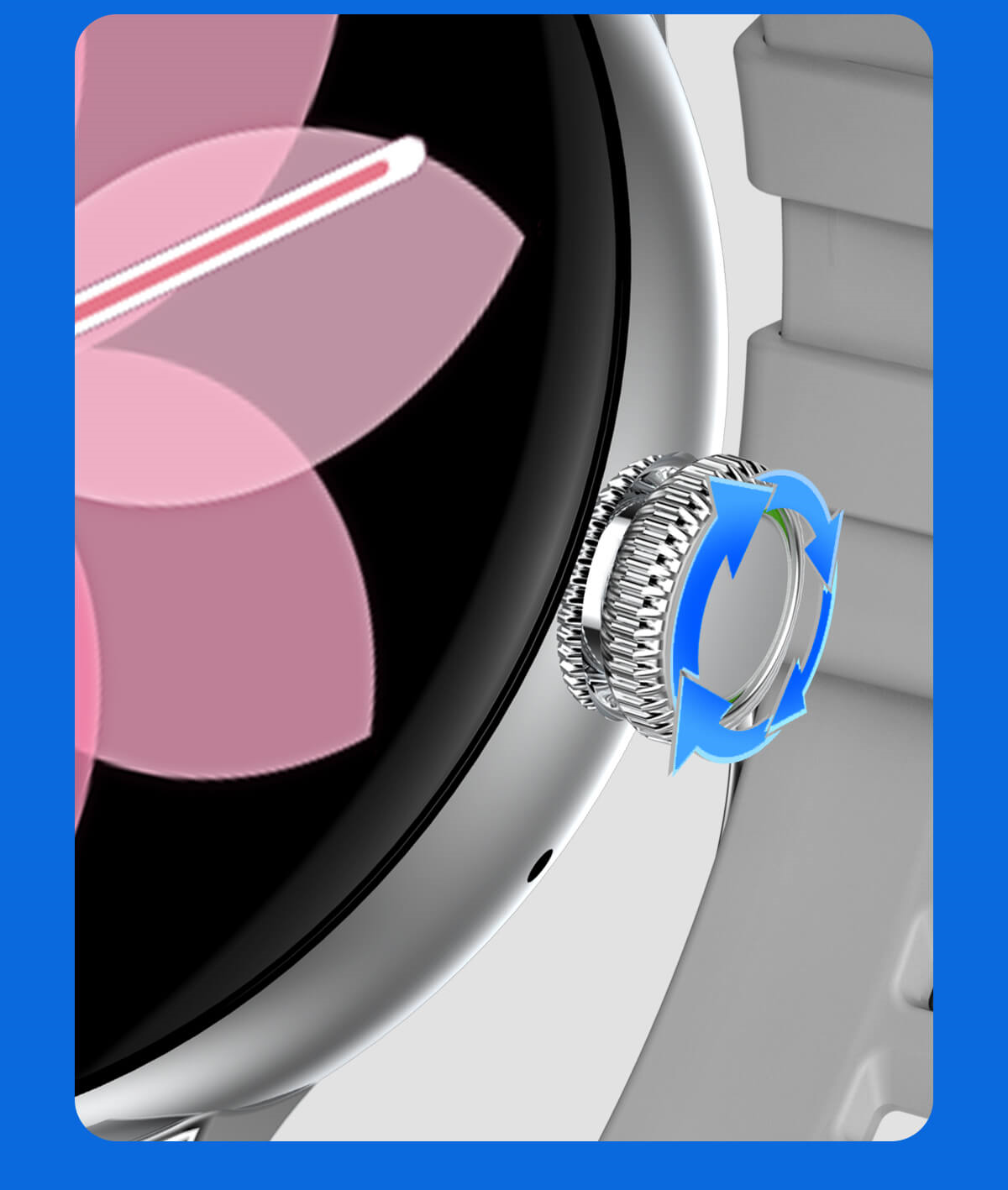 Ceas SmartWatch idealSTORE, eXtremePRO Collection, Ecran 1,3 inch 3D High-Definition Full Touch, Android/IOS, Monitorizare ritm cardiac, Somn, Perioada Menstruala, Calorii arse, IP68, Notificari Apeluri, Mesaje, WhatsAPP, Culoare Silver Metalic