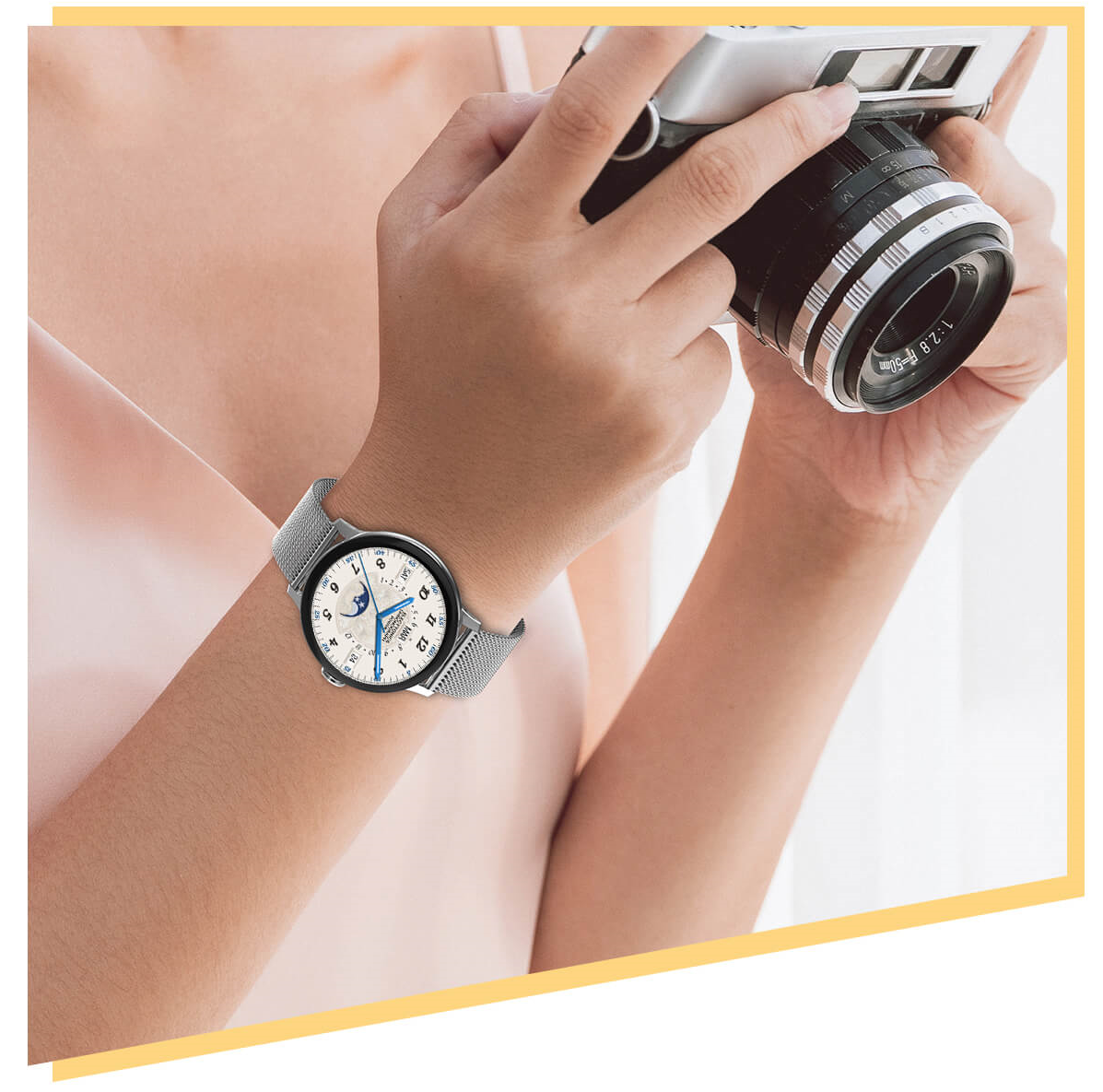 Ceas SmartWatch idealSTORE, eXtremePRO Collection, Ecran 1,3 inch 3D High-Definition Full Touch, Android/IOS, Monitorizare ritm cardiac, Somn, Perioada Menstruala, Calorii arse, IP68, Notificari Apeluri, Mesaje, WhatsAPP, Culoare Silver Metalic