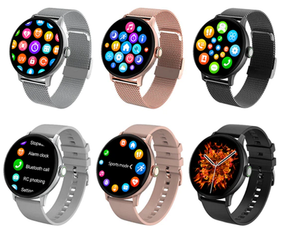 Ceas SmartWatch idealSTORE, eXtremePRO Collection, Ecran 1,3 inch 3D High-Definition Full Touch, Android/IOS, Monitorizare ritm cardiac, Somn, Perioada Menstruala, Calorii arse, IP68, Notificari Apeluri, Mesaje, WhatsAPP, Culoare Silver Metalic