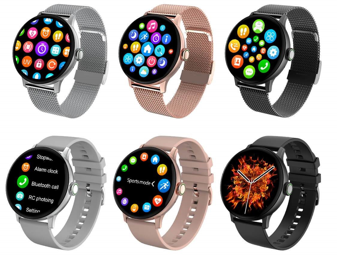 Ceas SmartWatch IdealStore, eXtremePRO Collection, Ecran 1,3 inch 3D High-Definition Full Touch, Android/IOS, Monitorizare somn, Perioada Menstruala, Calorii arse, Rezistent la apa IP68, Notificari Apeluri, Mesaje, WhatsAPP, Gold