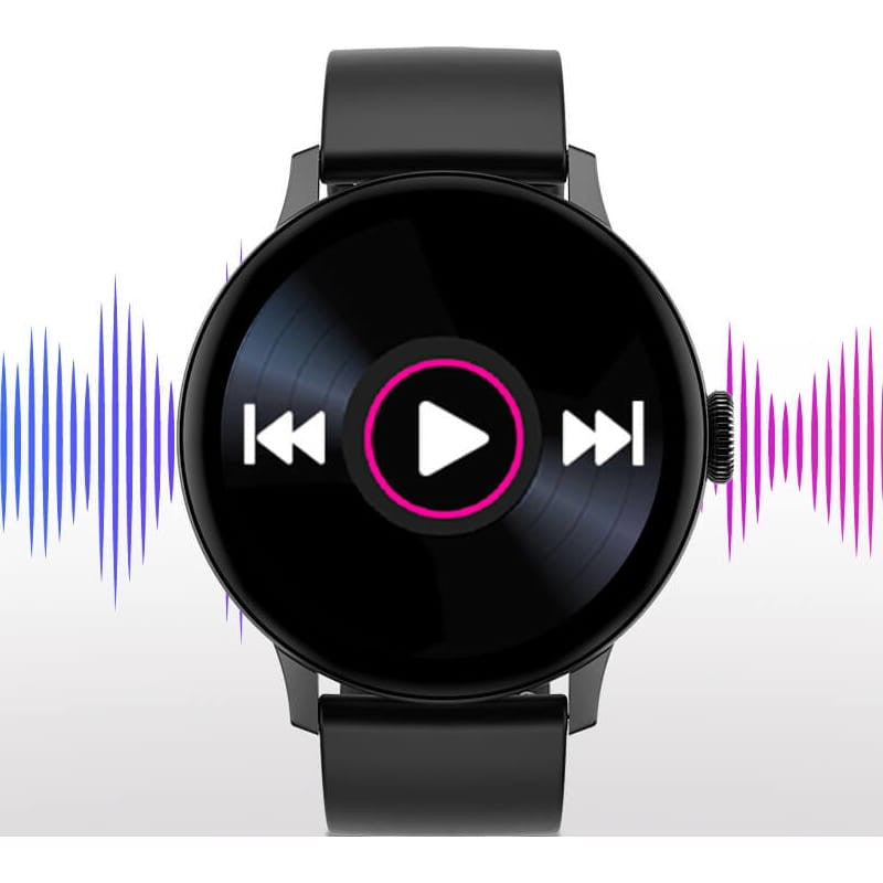 Ceas SmartWatch idealSTORE, eXtremePRO Collection, Ecran 1,3 inch 3D High-Definition Full Touch, Android/IOS, Monitorizare ritm cardiac, Somn, Perioada Menstruala, Calorii arse, IP68, Notificari Apeluri, Mesaje, WhatsAPP, Culoare Negru