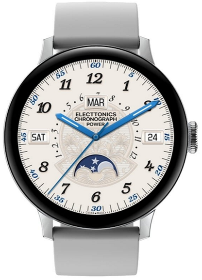 Ceas SmartWatch IdealStore, eXtremePRO Collection, Ecran 1,3 inch 3D High-Definition Full Touch, Android/IOS, Monitorizare Somn, Perioada Menstruala, Calorii arse, Rezistent la apa IP68, Notificari Apeluri, Mesaje, WhatsAPP, Silver