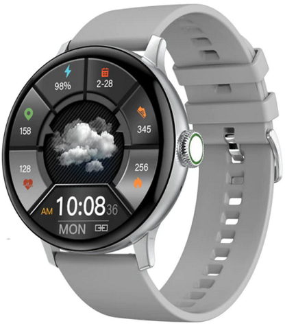 Ceas SmartWatch IdealStore, eXtremePRO Collection, Ecran 1,3 inch 3D High-Definition Full Touch, Android/IOS, Monitorizare Somn, Perioada Menstruala, Calorii arse, Rezistent la apa IP68, Notificari Apeluri, Mesaje, WhatsAPP, Silver