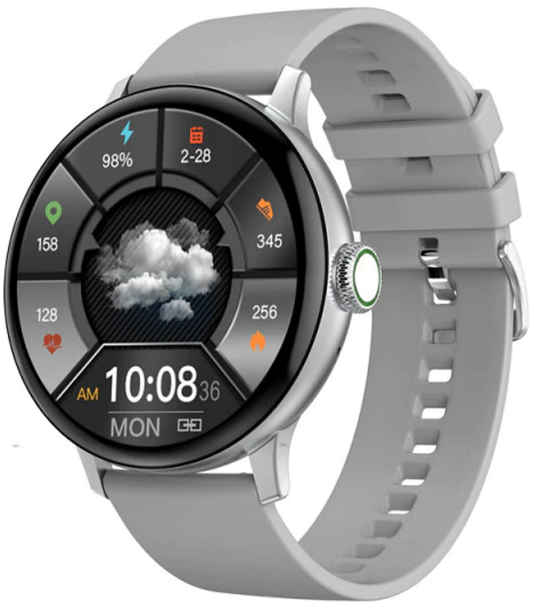 Ceas SmartWatch IdealStore, eXtremePRO Collection, Ecran 1,3 inch 3D High-Definition Full Touch, Android/IOS, Monitorizare Somn, Perioada Menstruala, Calorii arse, Rezistent la apa IP68, Notificari Apeluri, Mesaje, WhatsAPP, Silver