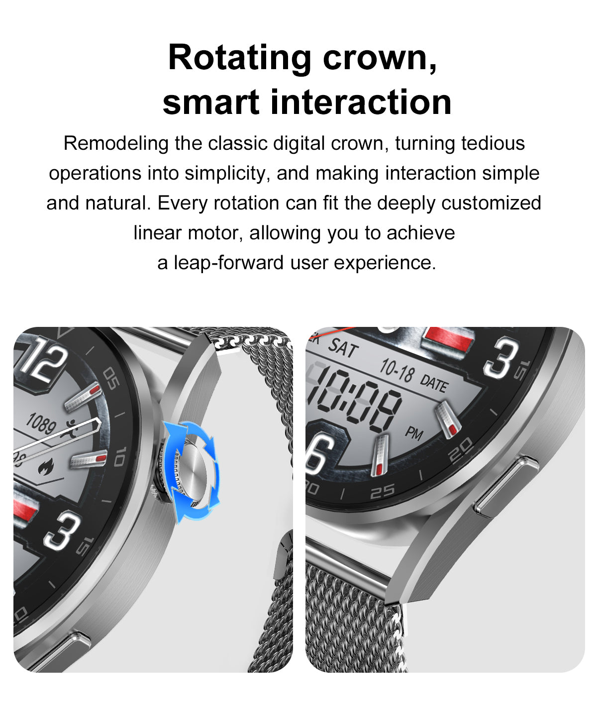 Ceas SmartWatch Classy Premium idealStore, 1.36, Coroana Rotativa, Incarcare Wireless, Apel Bluetooth, Protectie prin Parola, Cod QR, Senzor Ritm Cardiac 24/7, Multi Sport, Impermeabil, Auriu