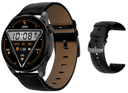 Ceas SmartWatch Classy Premium idealStore, 1.36, Coroana Rotativa, Incarcare Wireless, Apel Bluetooth, Protectie prin Parola, Cod QR, Senzor Ritm Cardiac 24/7, Multi Sport, Impermeabil, Negru