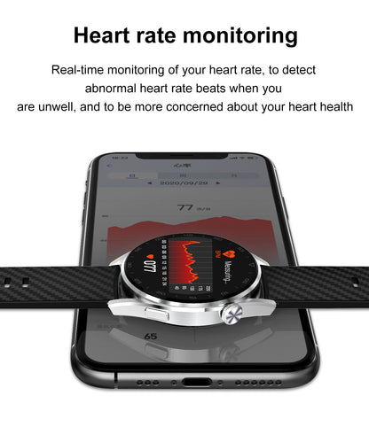 Ceas SmartWatch Classy Premium idealStore, 1.36, Coroana Rotativa, Incarcare Wireless, Apel Bluetooth, Protectie prin Parola, Cod QR, Senzor Ritm Cardiac 24/7, Multi Sport, Impermeabil, Negru