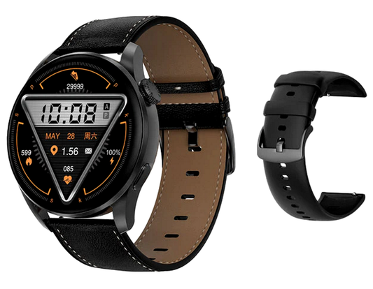 Ceas SmartWatch Classy Premium idealStore, 1.36, Coroana Rotativa, Incarcare Wireless, Apel Bluetooth, Protectie prin Parola, Cod QR, Senzor Ritm Cardiac 24/7, Multi Sport, Impermeabil, Negru