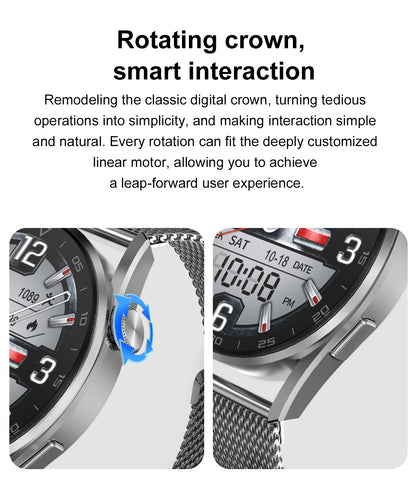 Ceas SmartWatch Classy Premium idealStore, 1.36, Coroana Rotativa, Incarcare Wireless, Apel Bluetooth, Protectie prin Parola, Cod QR, Senzor Ritm Cardiac 24/7, Multi Sport, Impermeabil, Argintiu
