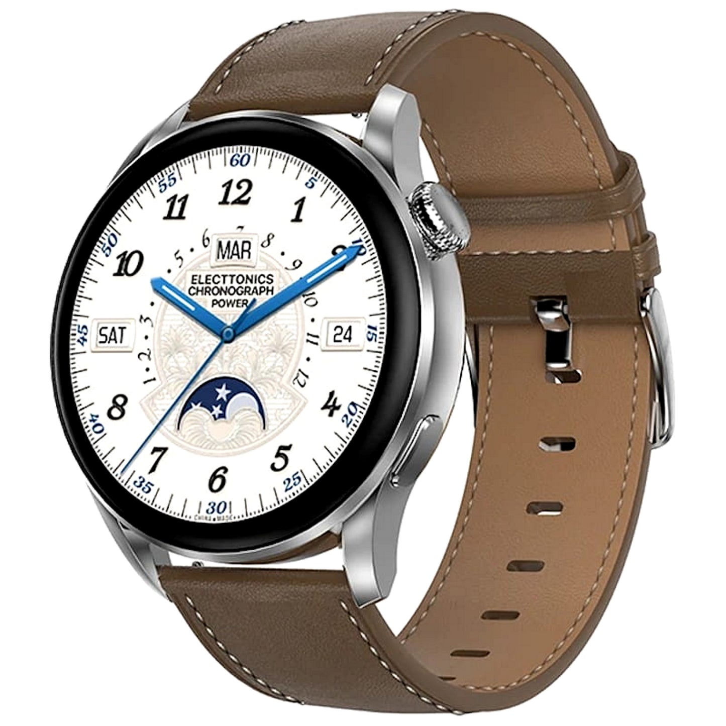 Ceas SmartWatch Classy Premium idealStore, 1.36, Coroana Rotativa, Incarcare Wireless, Apel Bluetooth, Protectie prin Parola, Cod QR, Senzor Ritm Cardiac 24/7, Multi Sport, Impermeabil, Argintiu