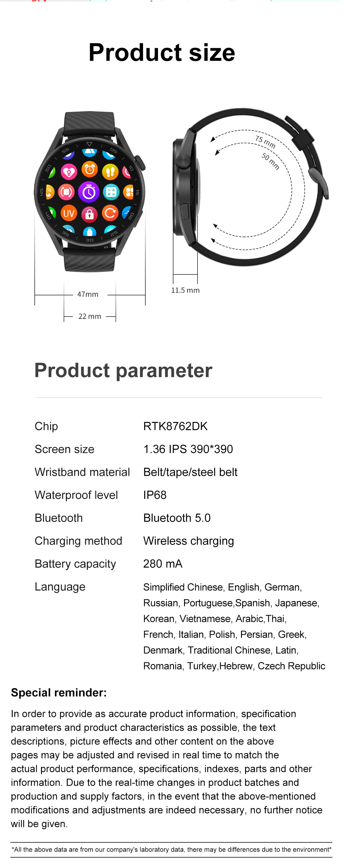Ceas SmartWatch Classy Premium idealStore, 1.36, Coroana Rotativa, Incarcare Wireless, Apel Bluetooth, Protectie prin Parola, Cod QR, Senzor Ritm Cardiac 24/7, Multi Sport, Impermeabil, Argintiu