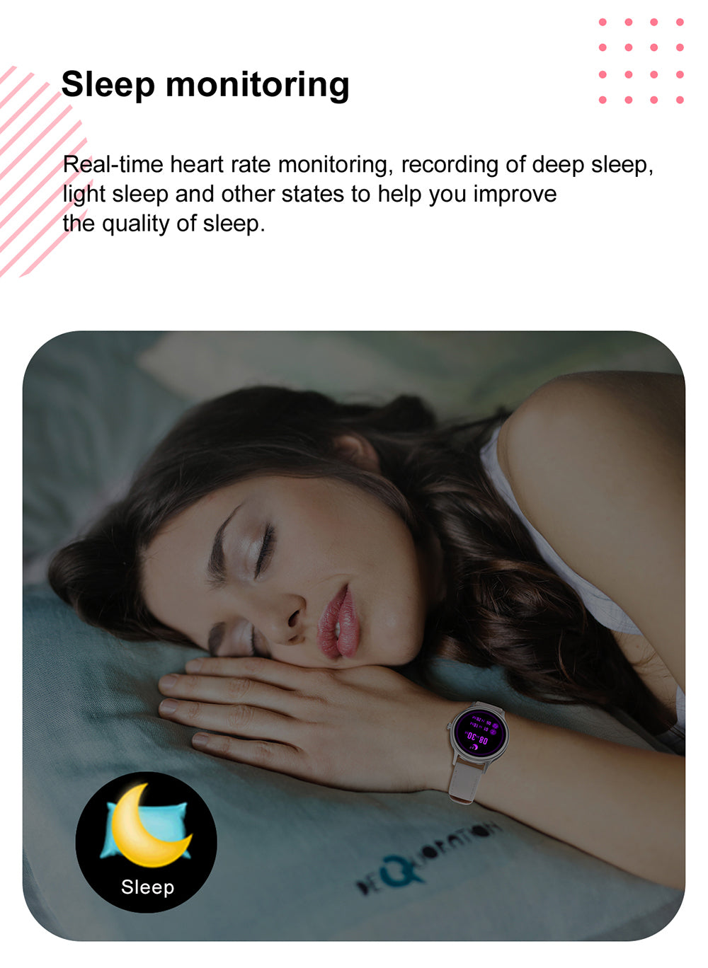 Ceas smartwatch idealStore Lux Style DT66, Funcii multisport, Monitorizare Temperatura Corporala, Monitorizare Ritm Cardiac, Tensiune, Oxigen, Menstrual Mamagement, Touchscreen, Bratara din Piele, Roz