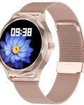 Ceas SmartWatch NEW Diamond DT86 idealStore, Ecran LCD 1.09', Impermeabil IP67, Compatibil Android/iOS, Bluetooth, Functii de Monitorizare a Sanatatii, Momento Apeluri/Mesaje, Pedometru, Cronometru, Design Modern, Bratara Metalica Gold