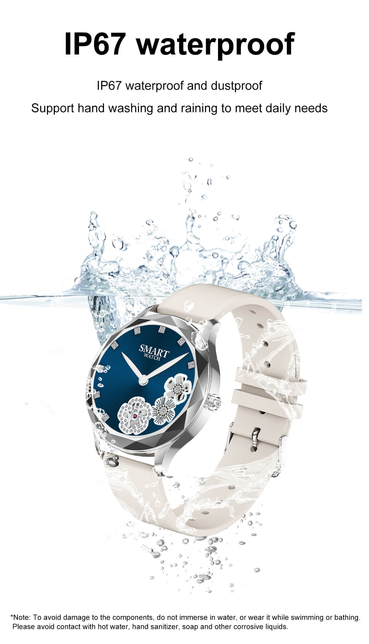 Ceas SmartWatch Diamond DT86 idealStore, Design Premium, Display 1.09 inch, Ecran LCD, Impermeabil IP67, Compatibil Android/iOS, Bluetooth, 5 Funcii de Monitorizare a Sanatatii, Momento Apeluri/Mesaje, Pedometru, Cronometru, Bratara Metalica