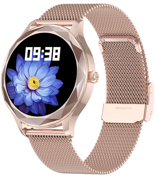 Ceas SmartWatch Diamond DT86 idealStore, Design Premium, Display 1.09 inch, Ecran LCD, Impermeabil IP67, Compatibil Android/iOS, Bluetooth, 5 Funcii de Monitorizare a Sanatatii, Momento Apeluri/Mesaje, Pedometru, Cronometru, Bratara Metalica