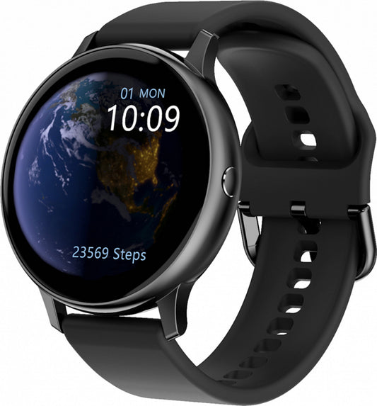 Ceas SmartWatch DT88 Pro Appearance idealStore, Negru, Curea Silicon, Impermeabil, Display 1.3 HD Touchscreen, Monitorizare ECG, Pedometru, Altimetru, Sedentary Reminder, 8 Moduri Sportive, Notificari Whatsapp/Facebook/Instagram