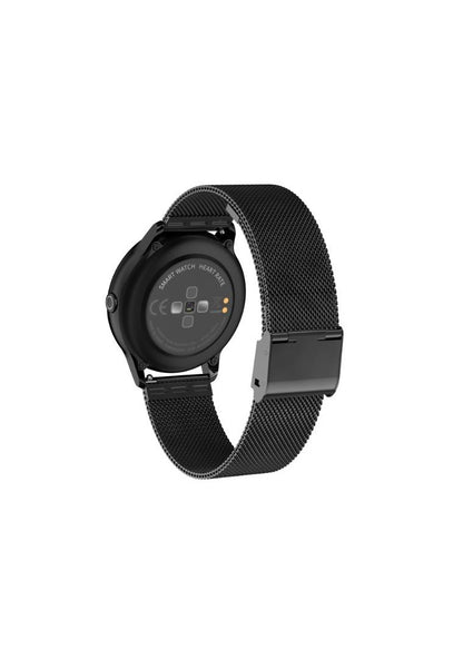 Ceas SmartWatch DT88 Pro Appearance idealStore, Negru, Curea Metalica, Impermeabil, Display 1.3 HD Touchscreen, Monitorizare ECG, Pedometru, Altimetru, Sedentary Reminder, 8 Moduri Sportive, Notificari Whatsapp/Facebook/Instagram