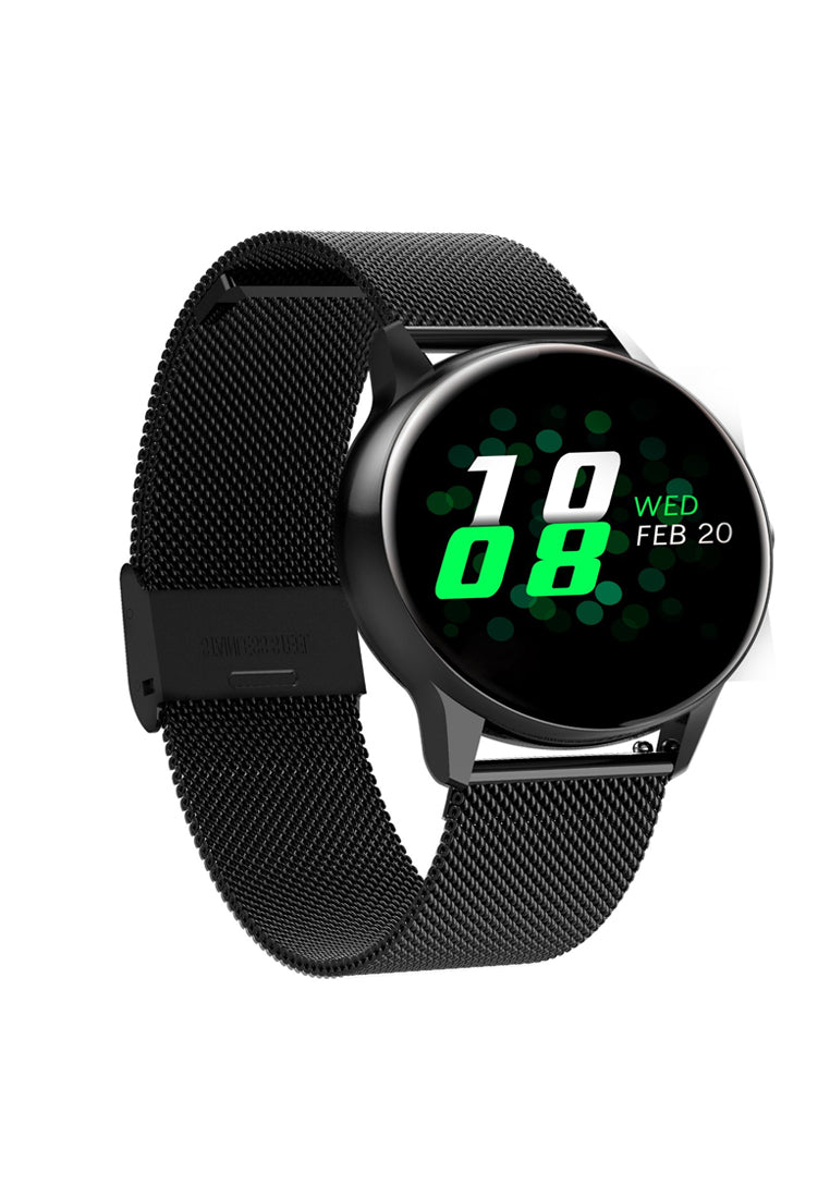 Ceas SmartWatch DT88 Pro Appearance idealStore, Negru, Curea Metalica, Impermeabil, Display 1.3 HD Touchscreen, Monitorizare ECG, Pedometru, Altimetru, Sedentary Reminder, 8 Moduri Sportive, Notificari Whatsapp/Facebook/Instagram