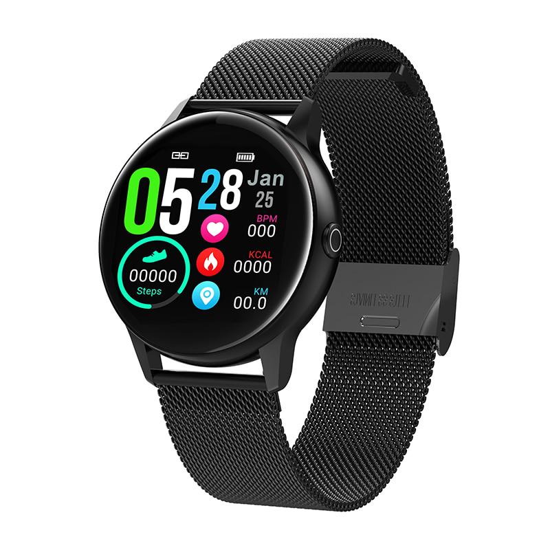 Ceas SmartWatch DT88 Pro Appearance idealStore, Negru, Curea Metalica, Impermeabil, Display 1.3 HD Touchscreen, Monitorizare ECG, Pedometru, Altimetru, Sedentary Reminder, 8 Moduri Sportive, Notificari Whatsapp/Facebook/Instagram