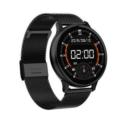Ceas SmartWatch DT88 Pro Appearance idealStore, Negru, Curea Metalica, Impermeabil, Display 1.3 HD Touchscreen, Monitorizare ECG, Pedometru, Altimetru, Sedentary Reminder, 8 Moduri Sportive, Notificari Whatsapp/Facebook/Instagram